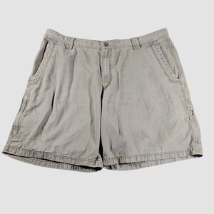 Columbia sports omni-shield Shorts Mens 42 brown Canvas Cargo Hiking Outdoor